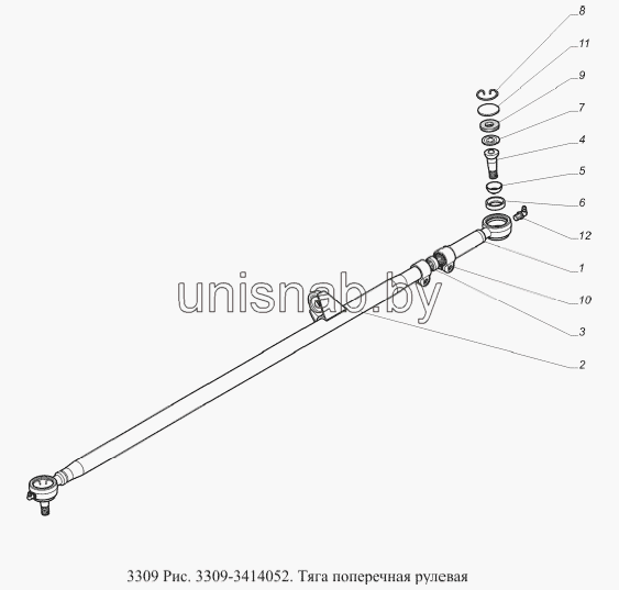 Продольная рулевая тяга газ 3309 схема