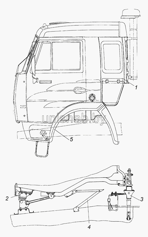 Чертеж кабины камаз 5320