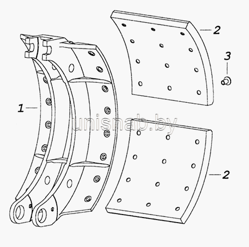 Как правильно клепать колодки на камазе схема