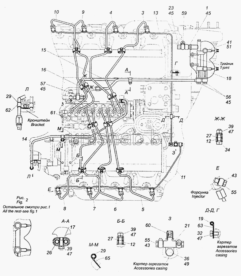 Схема топливной системы камаз 65115 евро 3