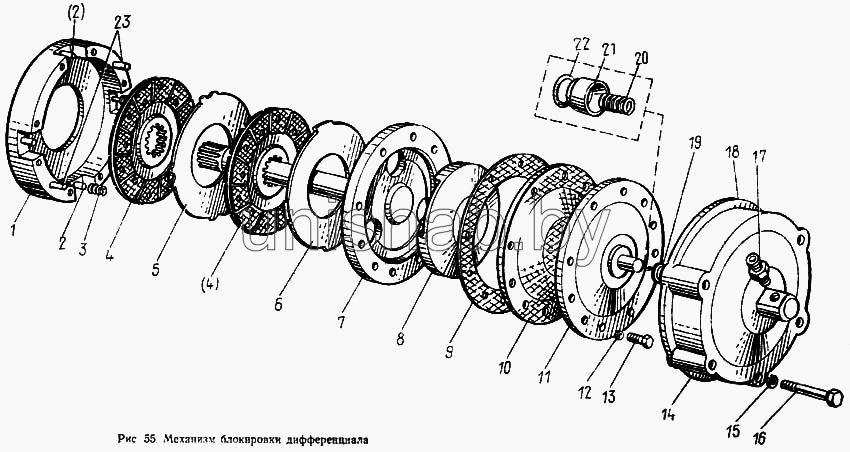 Механическая блокировка мтз 80 устройство схема