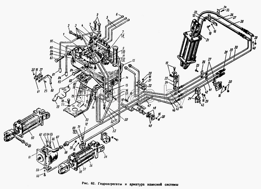 Схема гидравлика на юмз 6